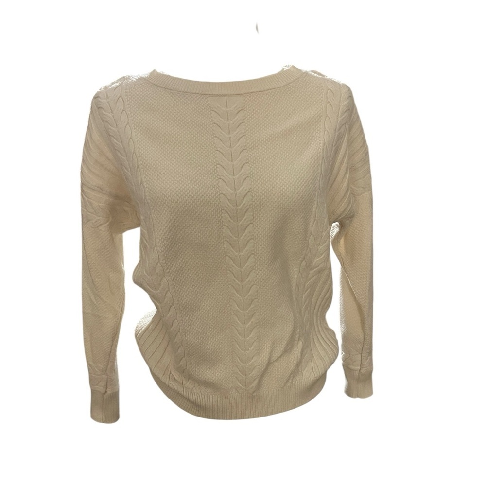 Cyrus Cream Cable Knit Sweater Size Small